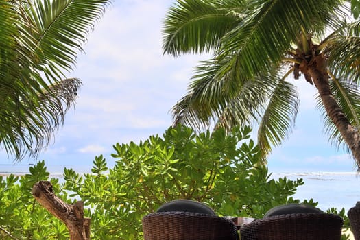 Sunny day beach view on the paradise islands Seychelles.