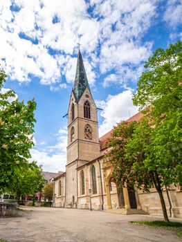 An image of the chuch holy cross at Rottweil Germany