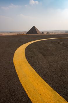 An image of the Pyramids at Giza Cairo Egypt