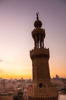 An image of a sunset scenery at Cairo Egypt