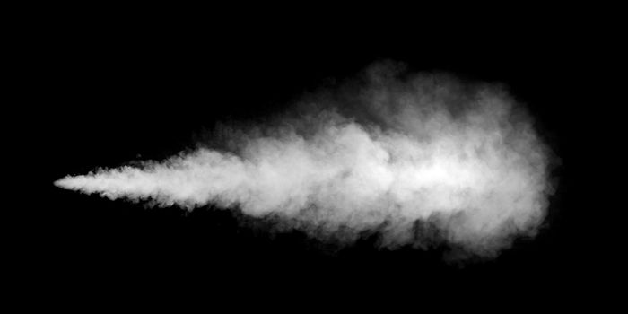 An image of a white smoke texture on black background
