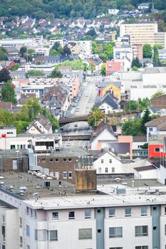 An image of an aerial view over Siegen Germany