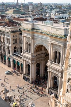 An image of an aerial view over Milan Italy