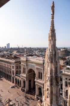 An image of the beautiful statue at Cathedral Milan Italy