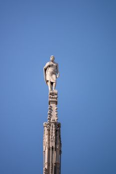 An image of the beautiful statue at Cathedral Milan Italy