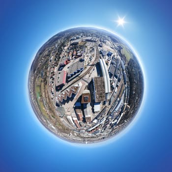 An image of a little planet of Basel Swiss