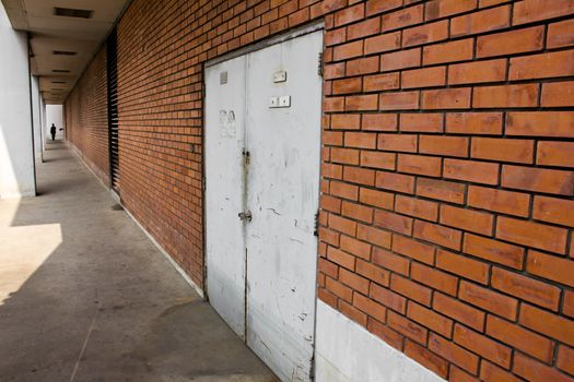 Shutter door still inside the factory security