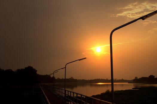 The Bridge at Chaopraya dam in Thailand.