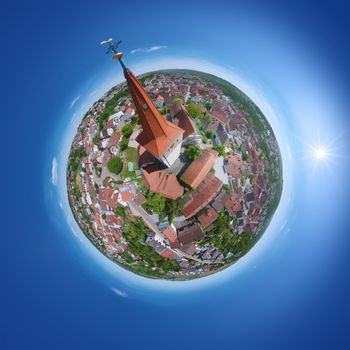 An image of a little planet from Weissach Germany