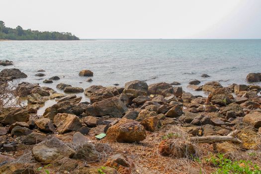 Sea view from rock and sand