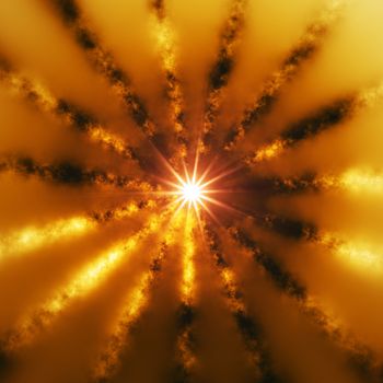 An illustration of a hot sun explosion