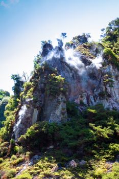 An image of a volcanic activities at waimangu new zealand