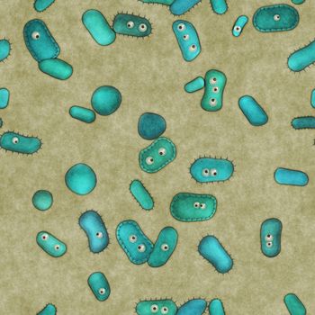 An illustration of a funny microbes texture