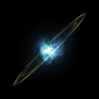 A supernova explosion in space illustration