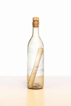 typical message in a bottle 3D illustration
