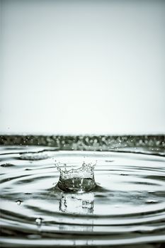 An image of a beautiful black water drop background