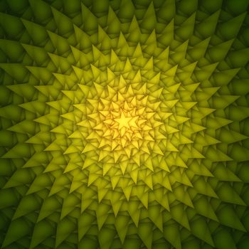 An illustration of a green yellow stars abstract background