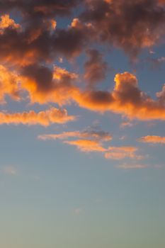 An image of an evening sunset sky in the Australia outback