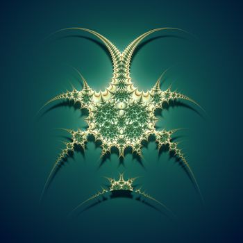 An illustration of a fractal graphic art decoration background