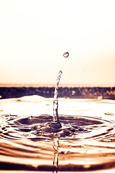 An image of a beautiful water drop background