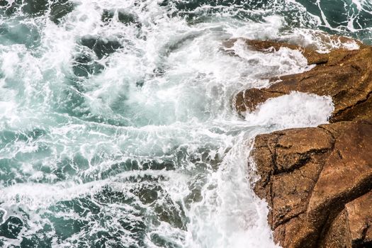 An image of a very rough coast at Cornwall Great Britain England