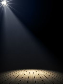 Illustration of a moody stage light background