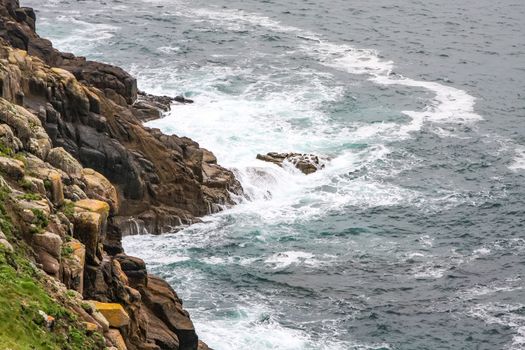 An image of a very rough coast at Cornwall Great Britain England