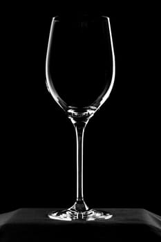 An image of wineglass detail black and white