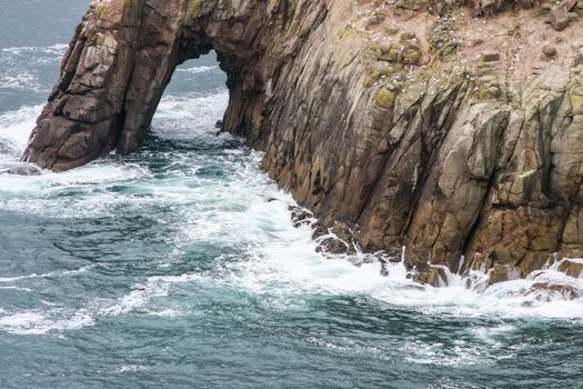 An image of a very rough coast at Cornwall Great Britain England