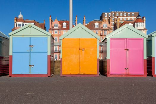 An image of the beautiful UK Brighton beach huts