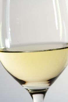 A vintage white wine glass details with text space