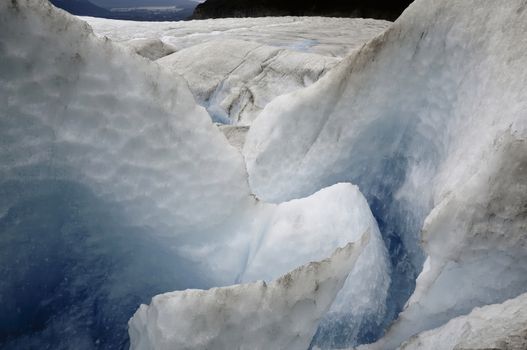 Moulin At Mendenhall Glacier, Juneau, Alaska