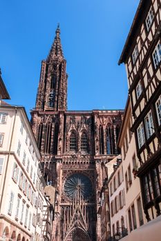 An image of the famous Cathedral of Our Lady at Strasbourg Alsace France