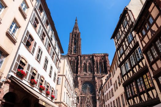 An image of the famous Cathedral of Our Lady at Strasbourg Alsace France