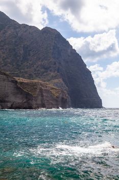 An image of a rough coast at Lipari Islands Sicily Italy