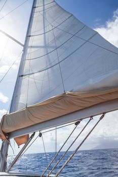 An image of a Sailing boat sails background