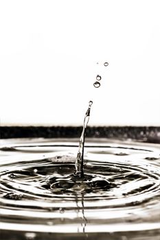 An image of a beautiful black water drop background