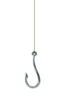 a fishing hook isolated on white background illustration