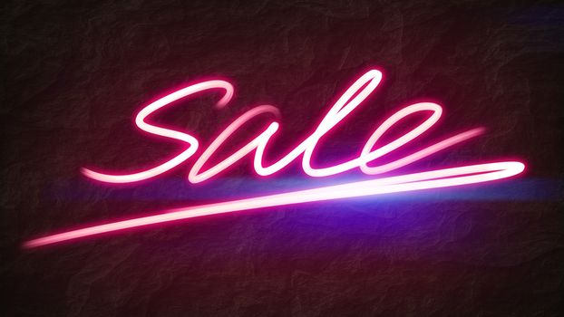 An illustration of a pink sale light painting