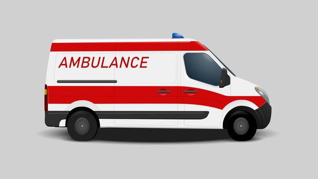 An illustration of a typical ambulance car transportation aid