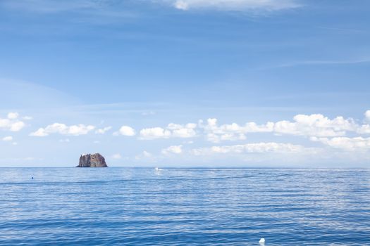 An image of the active volcano islands at Lipari Italy