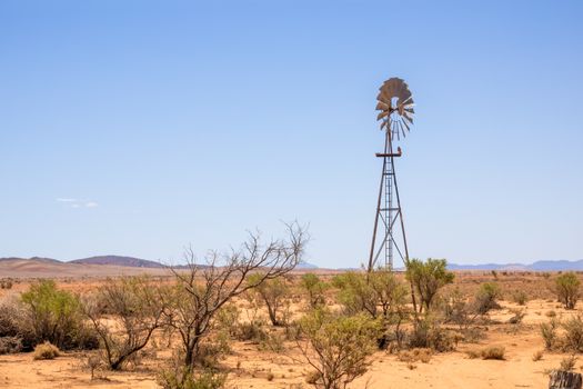 An image of a typical windmill in australia