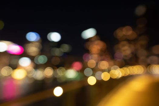 An image of a real bokeh city lights background