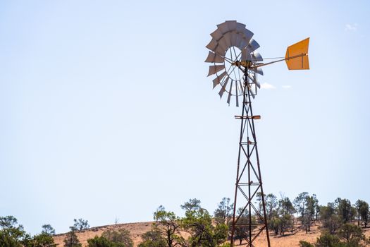 An image of a typical windmill in australia
