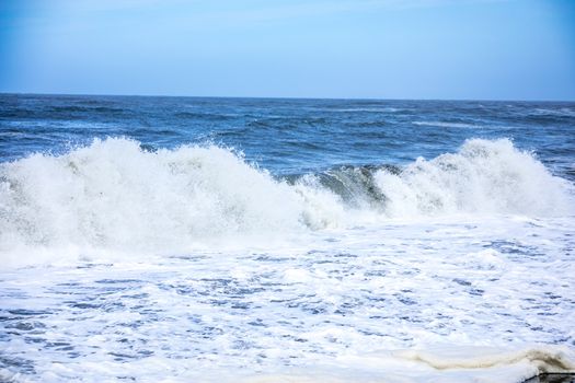 An image of a stormy ocean scenery background