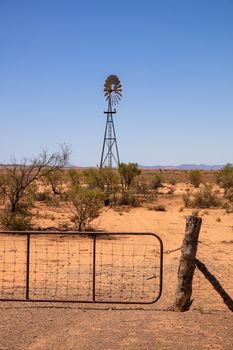 An image of a typical windmill in australia