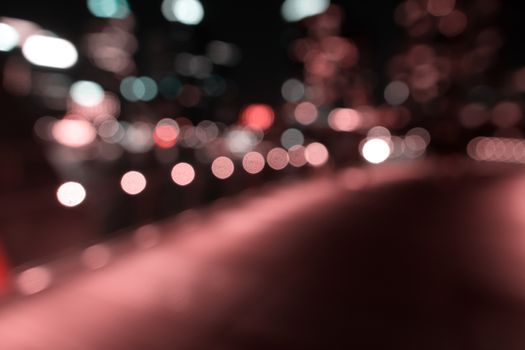 An image of a real bokeh city lights background