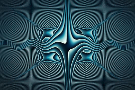 abstract waves and lines background 3D illustration
