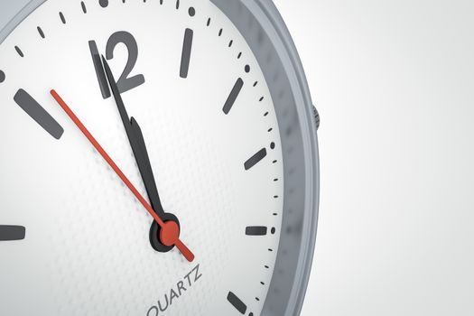 A nice clock with copy space 3d illustration