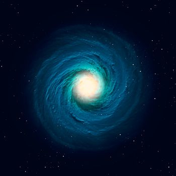 An illustration of a typical spiral galaxy